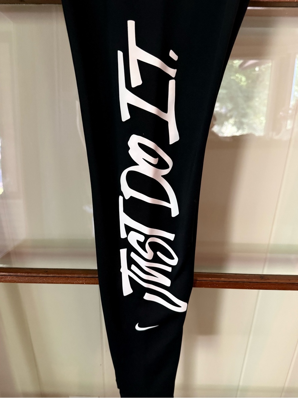 Nike All-In Just Do It Black Dri-FIT Training Leggings Athletic Workout Large - Picture 6 of 7